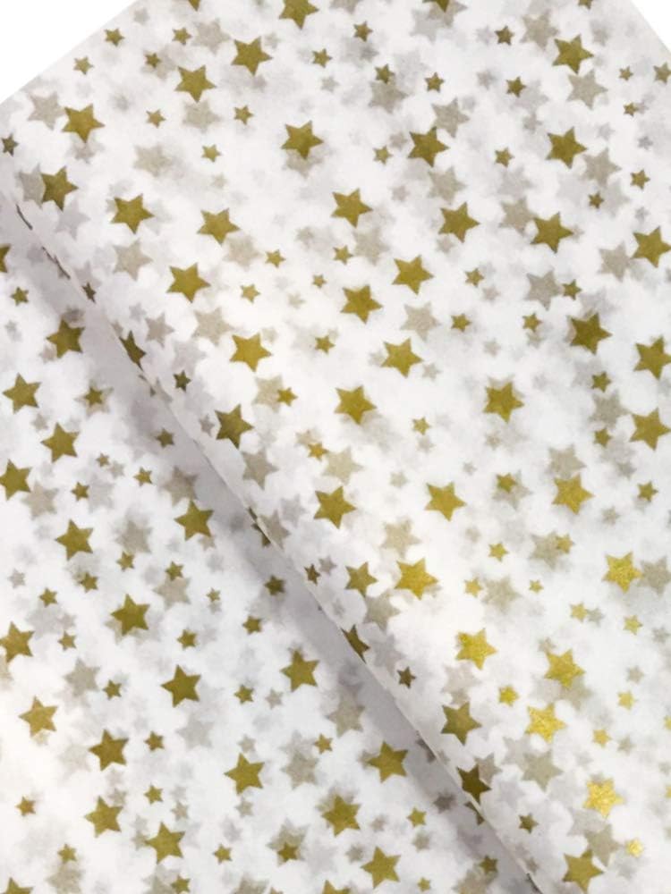 Ocean Tides Premium 75 Sheets (14 x 20 Inches) Valentine’s Wrapping Paper – Gift Wrapping Tissue Paper Bulk for Romantic Gifts, Crafts, & Birthdays – Colored Tissue Papers for Gift Bags, Gold Stars - Image 3